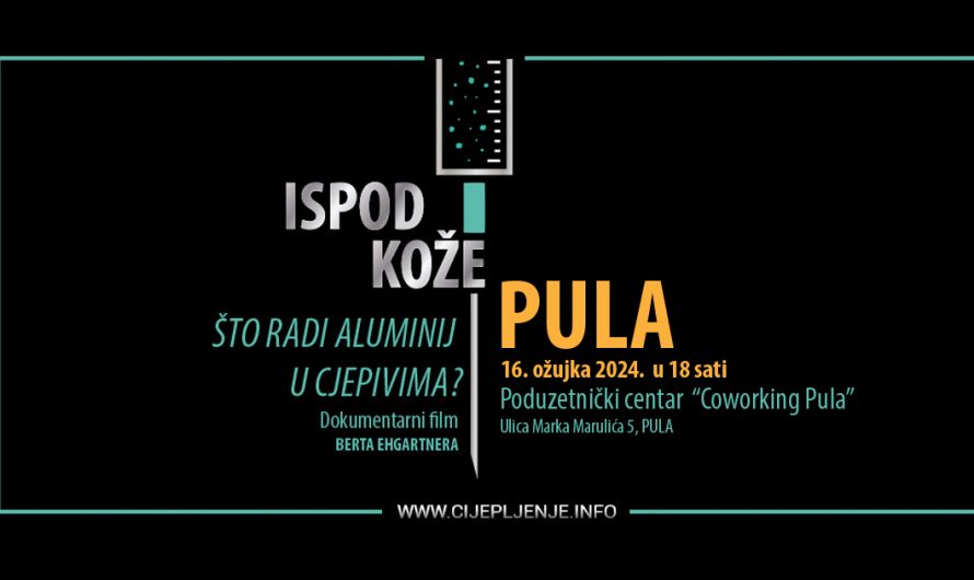 Projekcija filma UNDER THE SKIN – ISPOD KOŽE u Puli 16.03. u organizaciji HURA-e