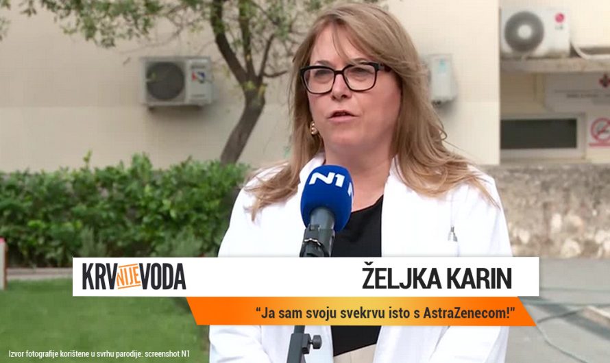 Ja sam svoju svekrvu isto s AstraZenecom!